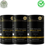 Pure Himalayan Shilajit Gold Gummies 3-Pack | 3000mg | 180 Gummies | 90-Day Supply | KSM-66 Ashwagandha, Black Musli & Gokshura | Lab Tested | Organic Wellness Hub