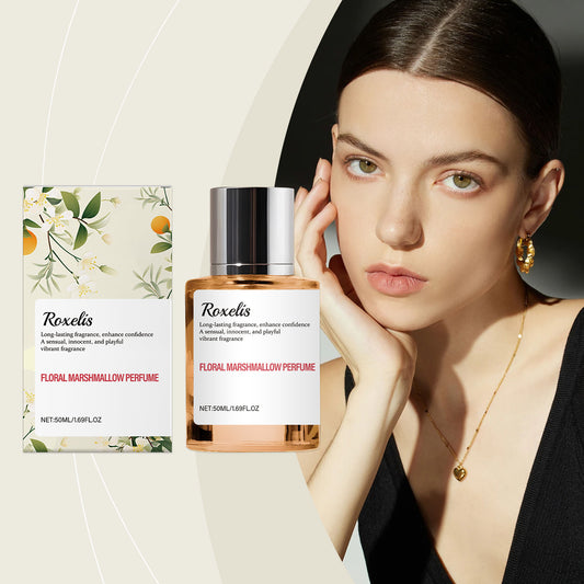 Roxelis Floral Marshmallow Perfume 50ml | Long-Lasting Sweet Floral Fragrance | Organic Wellness Hub