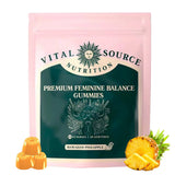 Vital Source Nutrition Premium Feminine Balance Gummies | Vaginal & Hormonal Health | Hawaiian Pineapple | 60 Gummies | 30 Servings