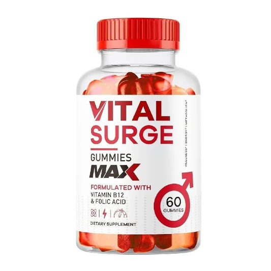 Vital Surge Gummies Max 60 Gummies | Vitamin B12 & Folic Acid Supplement | Organic Wellness Hub