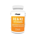 Vitamin D3 K2 5000 IU Supplement | 60 Capsules | Immune Support, Bone Health & Heart Function | Clapp D3 & K2 Formula