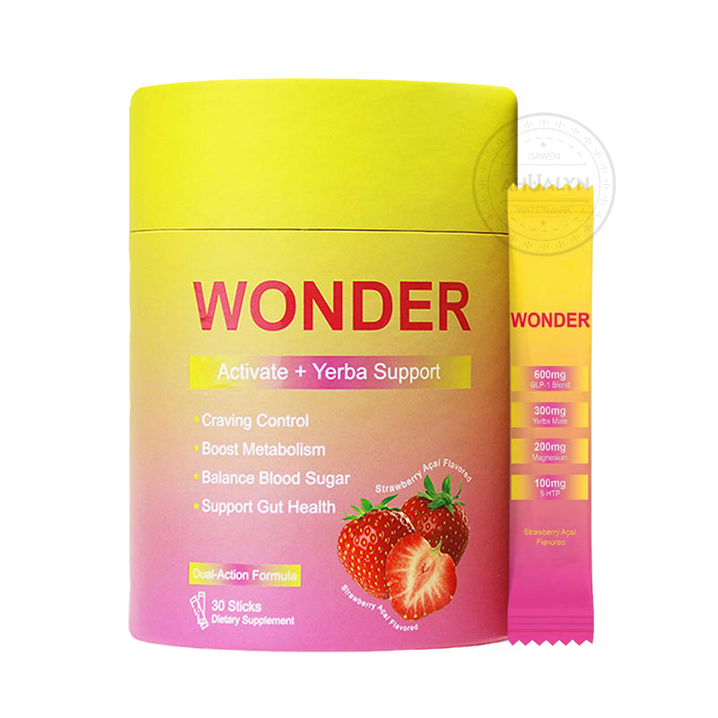 WONDER Activate + Yerba Support - 30 Sticks Dual-Action Formula | Craving Control, Metabolism Boost, Blood Sugar Balance & Gut Health | Strawberry A�a� | Dietary Supplement