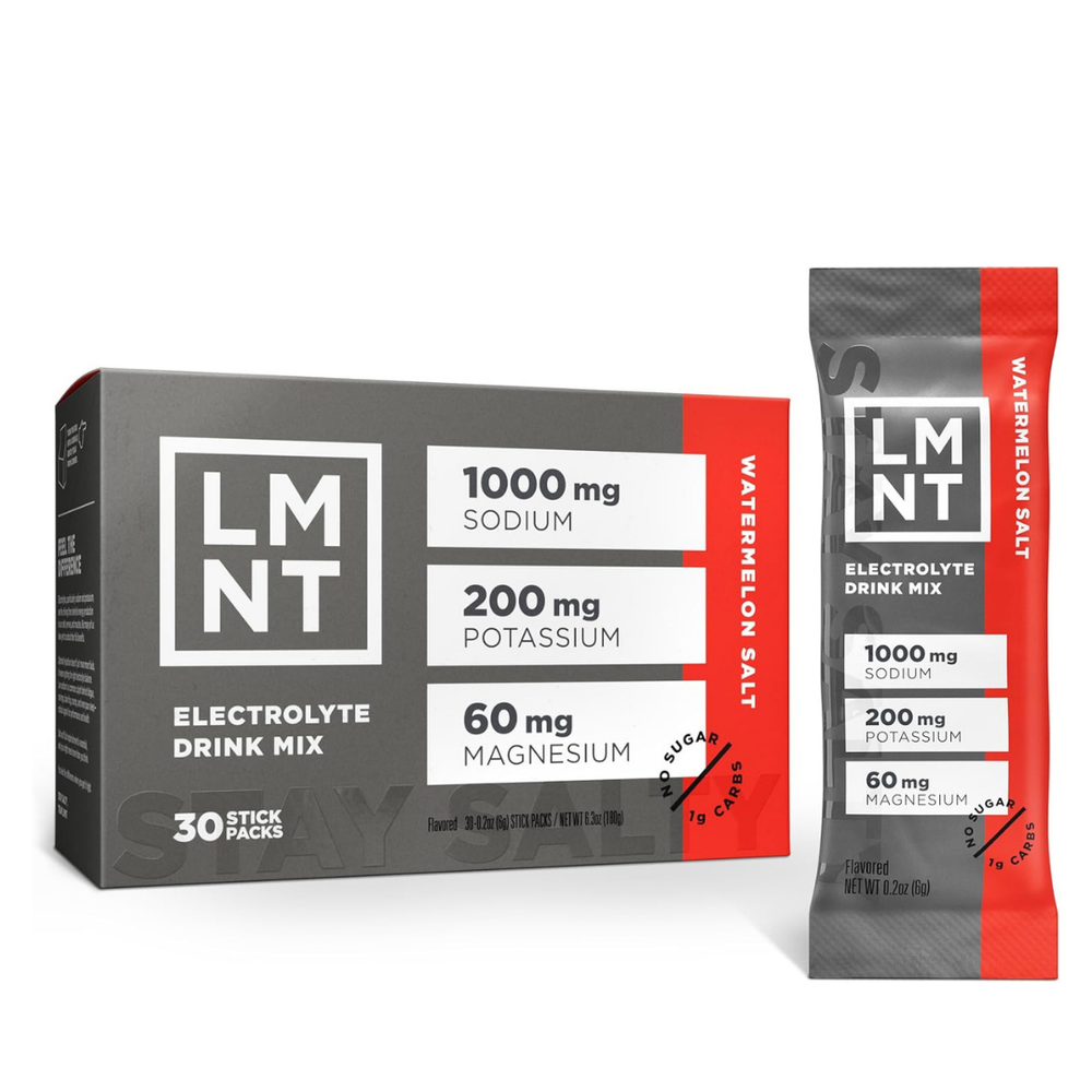 LMNT Electrolyte Drink Mix Watermelon Salt 30 Stick Packs (Pack of 4) | Lab Tested Hydration Support | Organic Wellness Hub