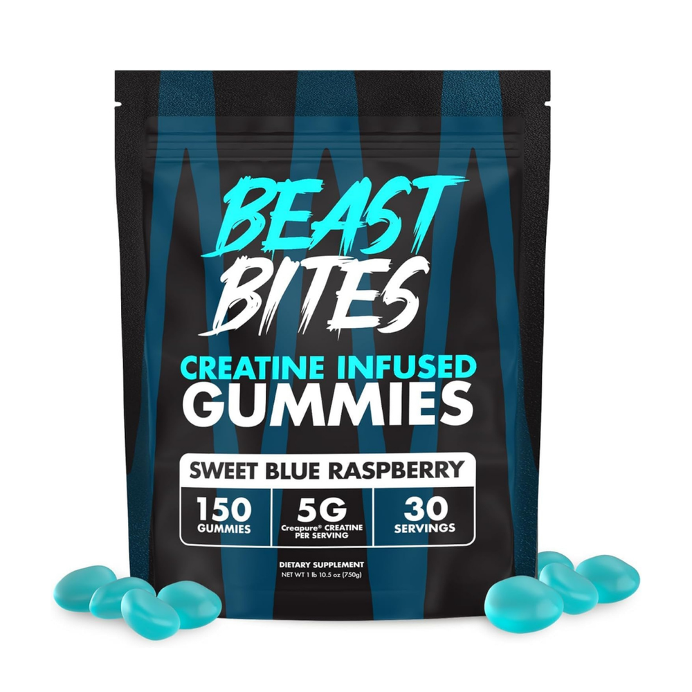 Beast Bites Creatine Gummies 3-Pack Bundle — 450 Gummies | 90 Servings | 5g Creapure® | Organic Wellness Hub