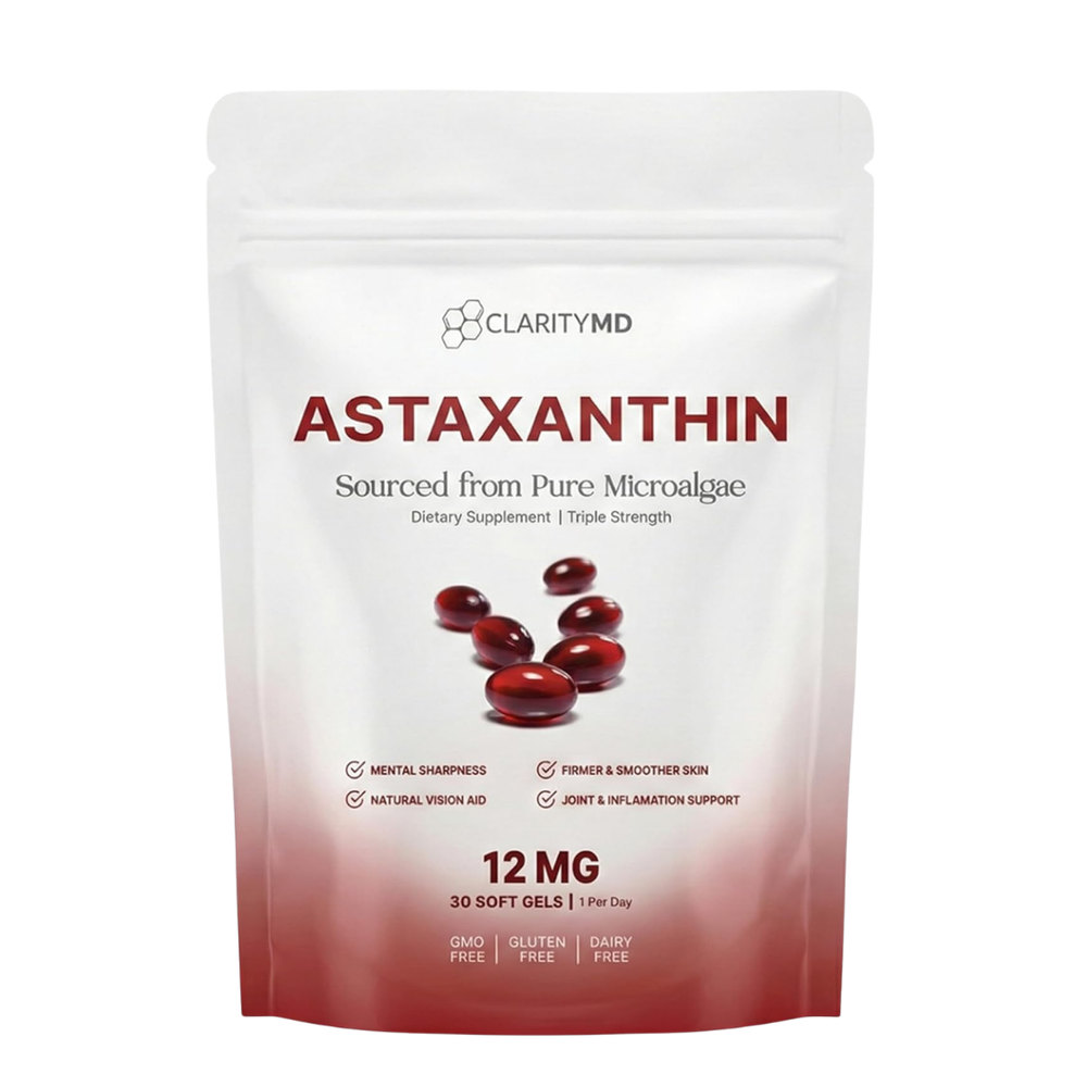 ClarityMD Astaxanthin 12mg Triple Strength Softgels 3-Pack – Premium Antioxidant Support | Organic Wellness Hub