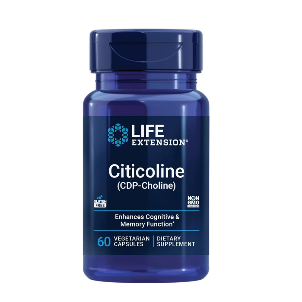 Life Extension Citicoline (CDP-Choline) 3-Pack, Enhances Cognitive & Memory Function, 180 Vegetarian Capsules - Organic Wellness Hub
