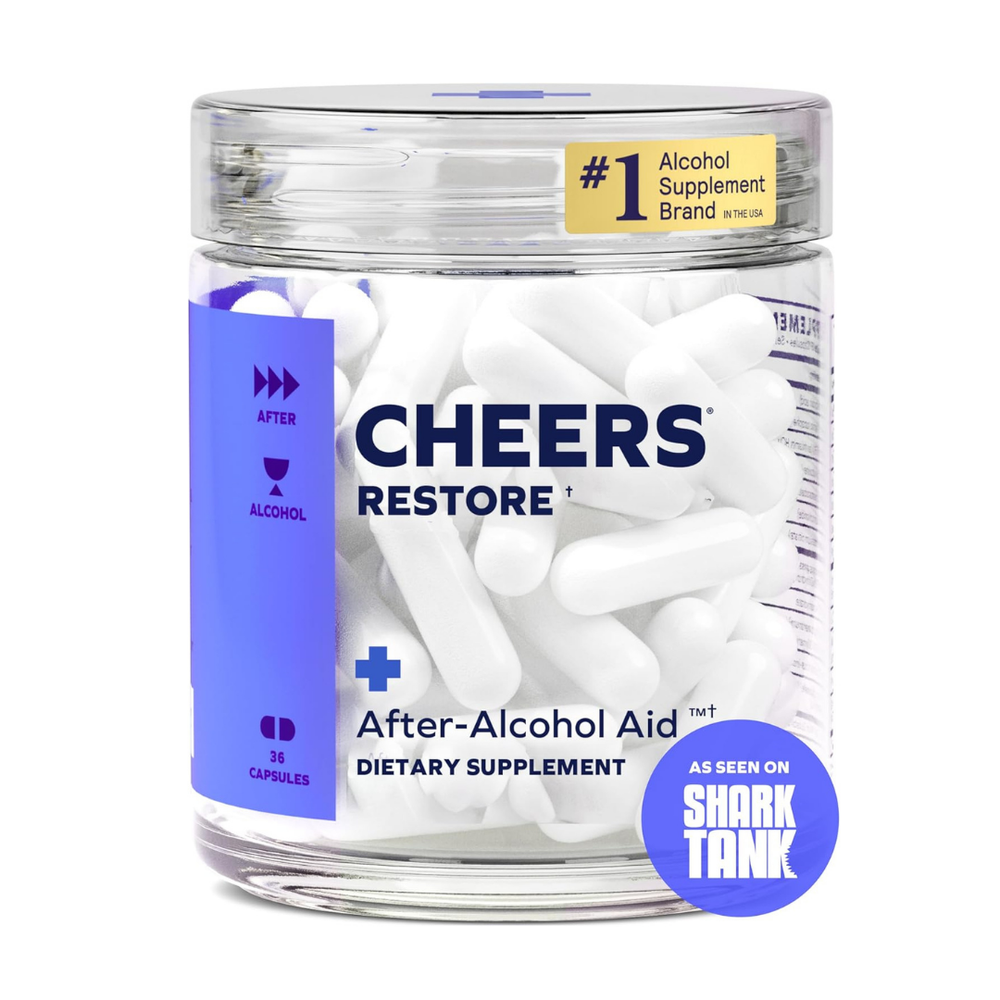 Cheers Restore After Alcohol Aid Supplement 36 Capsules 3 Pack | Recovery Support Formula | Organic Wellness Hub