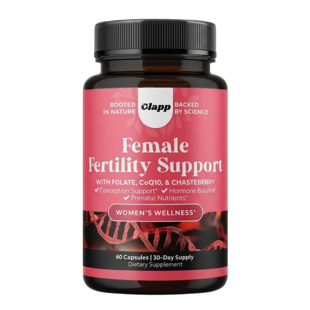 Female Fertility Support 3-Pack – Folate, CoQ10 & Chasteberry | Organic Wellness Hub