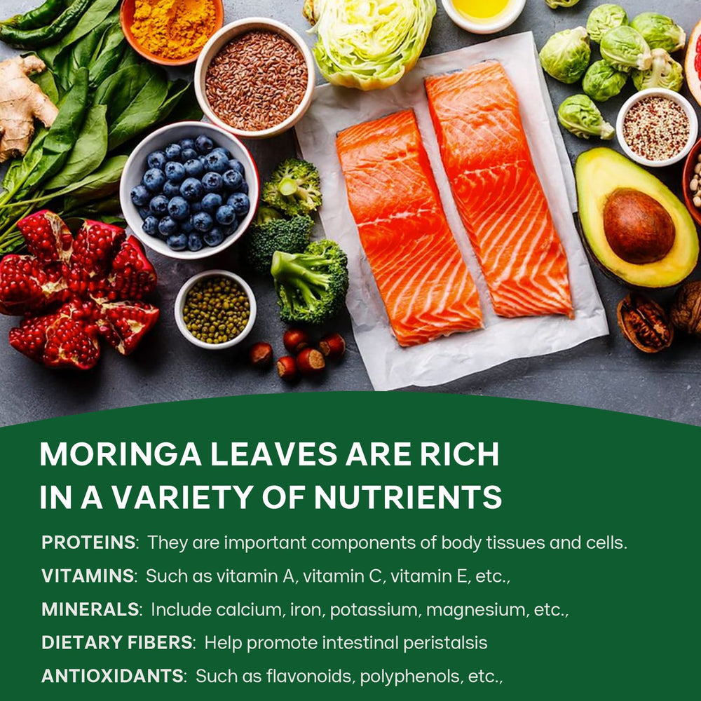 Jiaoming Moringa Leaf Tea Bags 20 Pack | Natural Vegan GMO-Free Herbal Supplement Tea for Energy, Detox & Immune Support