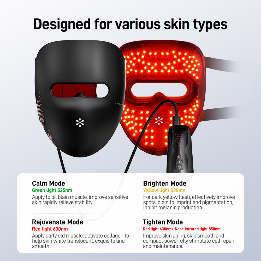LED Light Therapy Face & Neck Mask - Red Light | Organic Wellness Hub