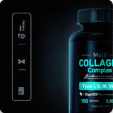 Multi Collagen Complex - Type I II III V X | 150 Capsules | Hair Skin Nails Joints | DigeSEB Enhanced Absorption | Organic Wellness Hub