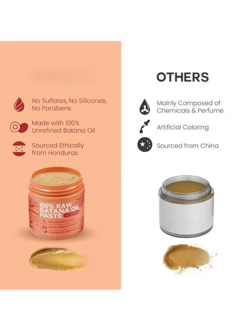 Raw Batana Oil Paste 3-Pack - Hair Growth Bundle | Organic Wellness Hub
