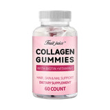 Collagen Gummies with Biotin + Vitamin C | Hair Skin & Nail Support | 60 Count | Fruit Juice