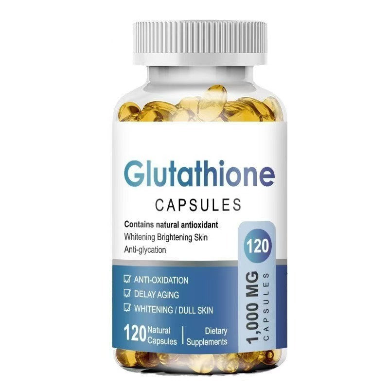 Glutathione Capsules 1000mg | Natural Antioxidant Skin Brightening Whitening Anti-Glycation & Anti-Aging | 120 Capsules | Organic Wellness Hub