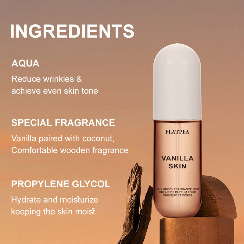 FLATPEA Vanilla Skin Vanilla Coconut Hair & Body Mist | Organic Wellness Hub USA