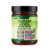 Sour Sop Shilajit Sea Moss Lions Mane 3-Pack Bundle | 24-in-1 Organic Supplement | 180 Capsules | Best Value | Organic Wellness Hub