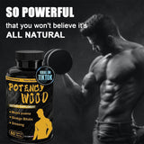 Potency Wood Male Vitality Supplement | Muira Puama, Ginkgo Biloba & Ginseng | 60 Vegetarian Capsules | Made in USA by YFSup