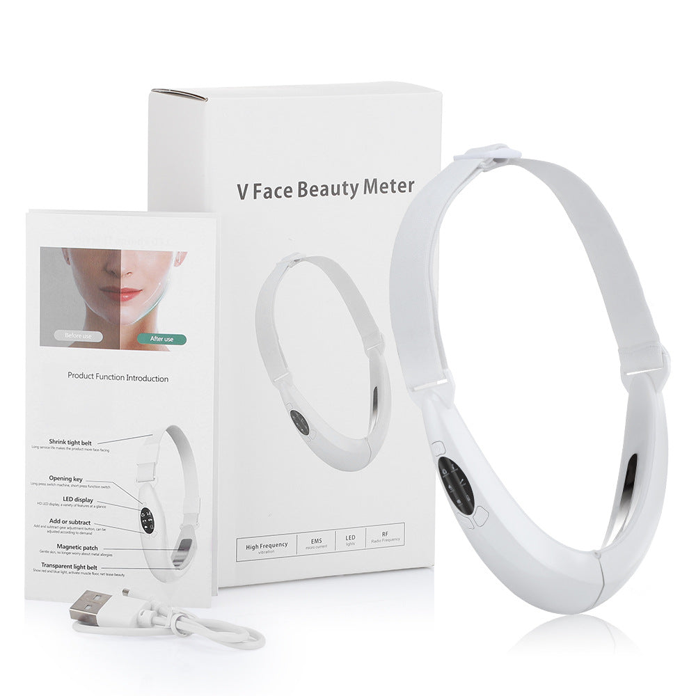 V Face Beauty Meter - EMS LED Jawline Slimmer | Organic Wellness Hub