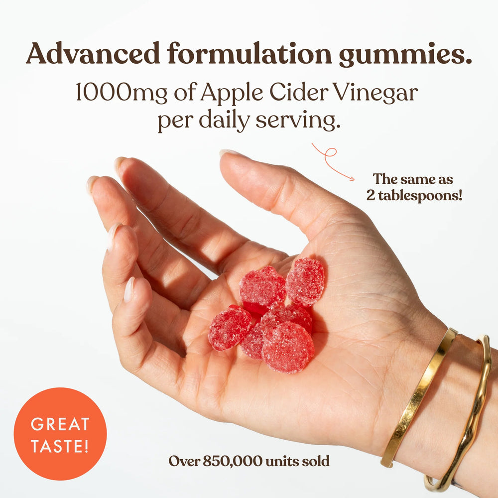 Apple Cider Vinegar Gummies with B12 & Folic Acid -- Digestion, Weight & Energy Support | 60 Count | Organic Wellness Hub