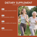 Ceylon Cinnamon Capsules with MCT Oil - Highly Bioavailable, Non-GMO, Gluten-Free, Lab Tested | Organic Wellness Hub