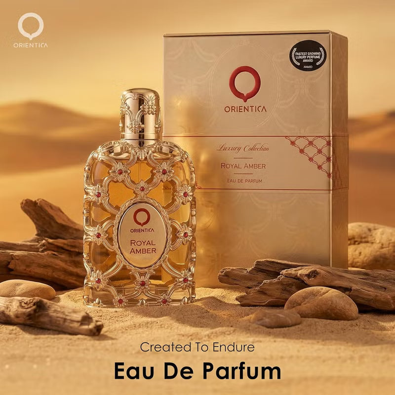 Orientica Royal Amber Eau De Parfum Luxury Collection | Long-Lasting Unisex Fragrance | Organic Wellness Hub