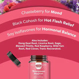 Menopause Support Supplement - 60 Capsules | Hot Flash Relief, Hormone Balance & Mood Support for Women