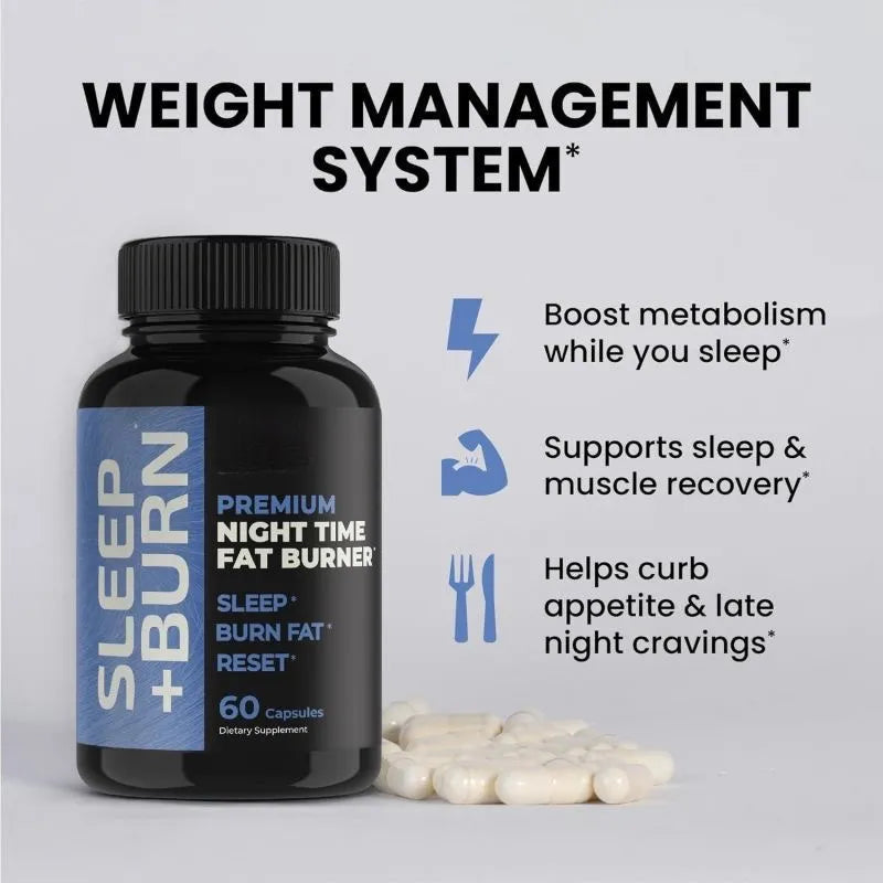 Sleep + Burn 3-Pack Bundle — Premium Night Time Fat Burner | 180 Capsules | Best Value | Organic Wellness Hub