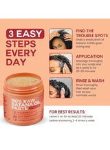Raw Batana Oil Paste 3-Pack - Hair Growth Bundle | Organic Wellness Hub
