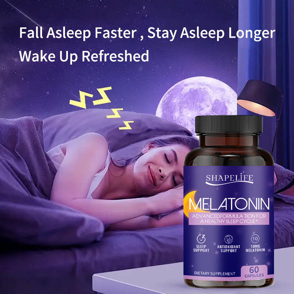 ShapeLife Melatonin 10mg Sleep Support Capsules - Advanced Sleep Formula 60 Count | Organic Wellness Hub