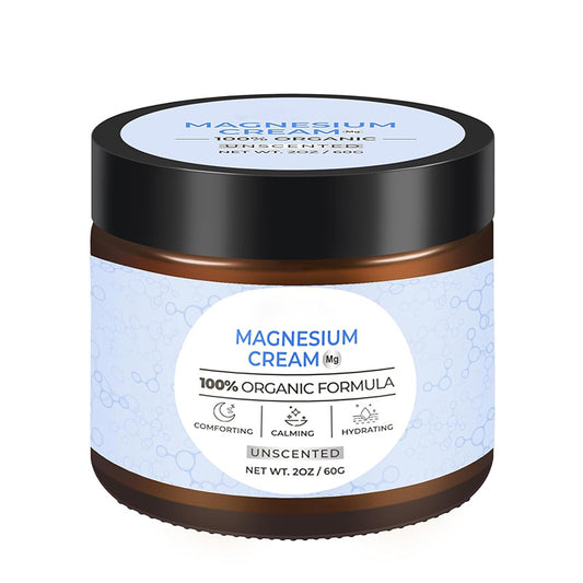Organic Magnesium Cream Unscented | Hydrating & Calming Topical Cream | Organic Wellness Hub