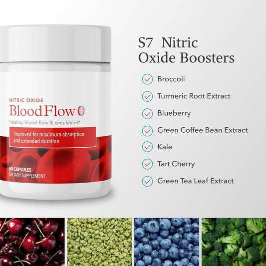 Nitric Oxide Blood Flow Support Capsules - Healthy Circulation Formula 60 Capsules | Organic Wellness Hub